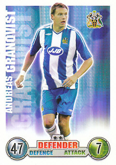Andreas Granqvist Wigan Athletic 2007/08 Topps Match Attax #305